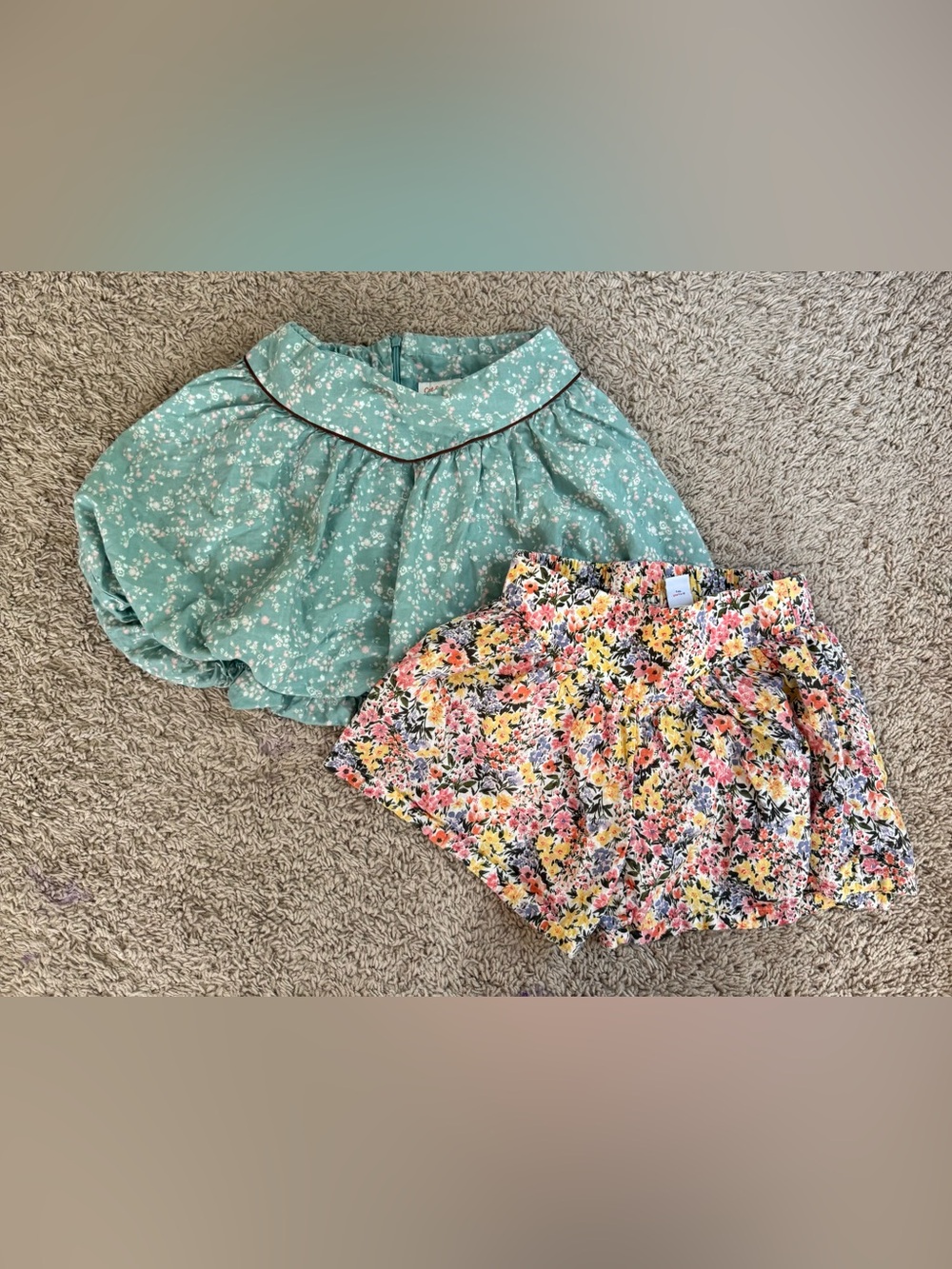 Bundle ⭐️Cat & Jack⭐️Floral bubble Skirt & 🌷Old Navy🌷 floral short skirt. Size 8